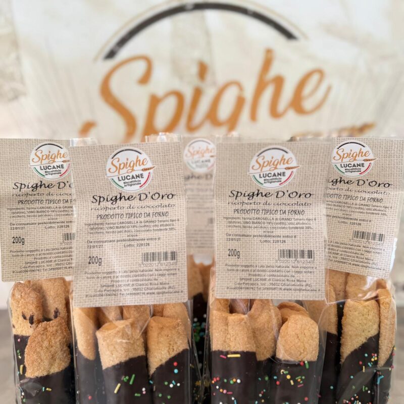 Spighe d'oro ricoperte di cioccolato fondente